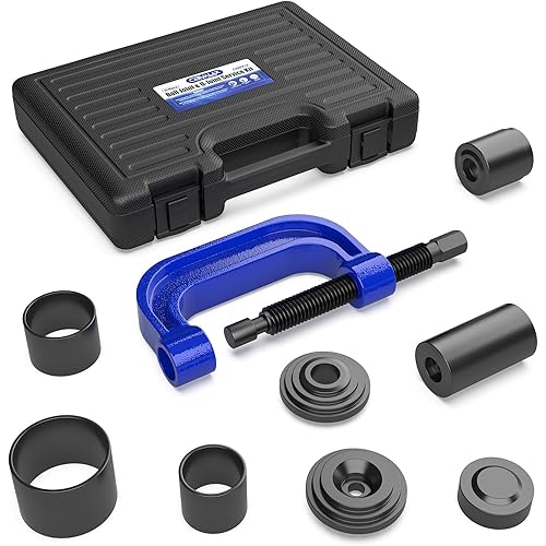 10-Piece Ball Joint Press Kit, Ball Joint Removal Tool Kit w/Universal Adapters and Sockets for Most 2WD/4WD Cars, Trucks and SUVs