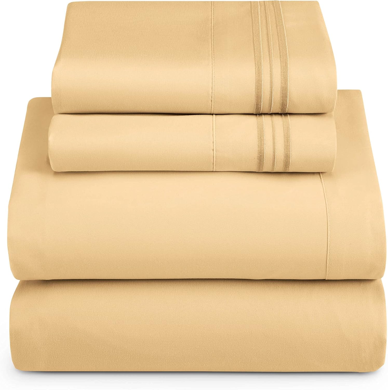 Hearth & Harbor King Size Sheets 4 Piece Bed Sheet Set