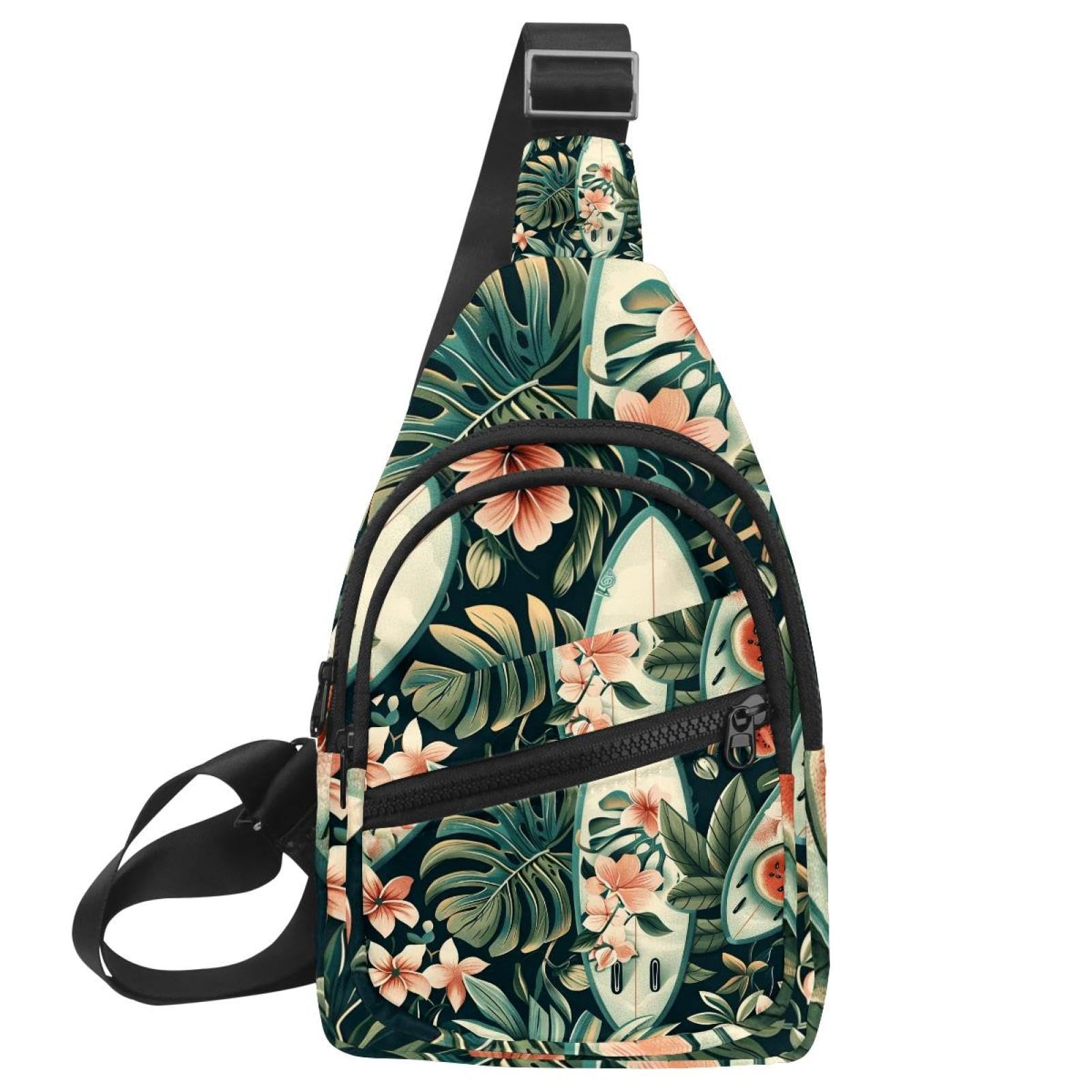 Mochila cruzada de sandía multicolor con correa ajustable 7