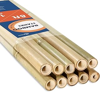 8FT Bamboo Stakes Plant Stakes 1 Inch Thick Diameter Garden Stakes Heavy...