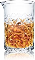 KITESSENSU 24oz Crystal Cocktail Mixing Glass - Seamless Lead-Free Beaker for Pro Bartending, Stirring Manhattans & Martinis