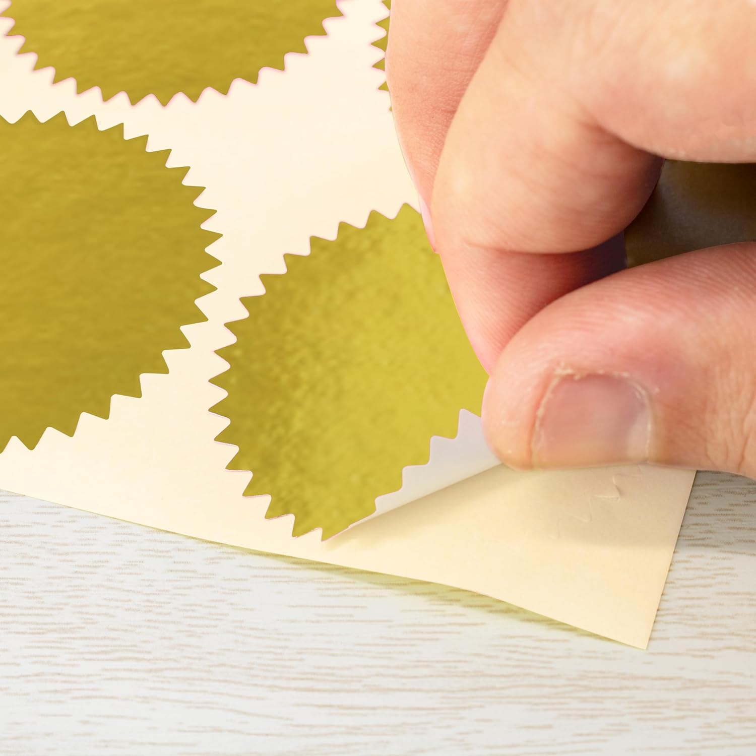 MaxMark 1.75" Self Adhesive Glossy Gold Seal Labels for Certificates, Library, Notary Embossing Seals - 100 Count - Image 4