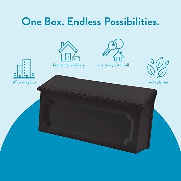 Architectural Mailboxes Windsor Plastic Wall Mount Mailbox, Black, Small