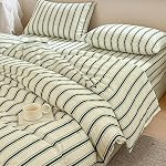 NSNLGSGC Light Blue Gingham Duvet Cover Set Twin, Blue Grid Simple Geometric Square Pattern Comforter Cover,Soft Plaid Washed Microfiber Bedding Cover(2PCS,Twin)