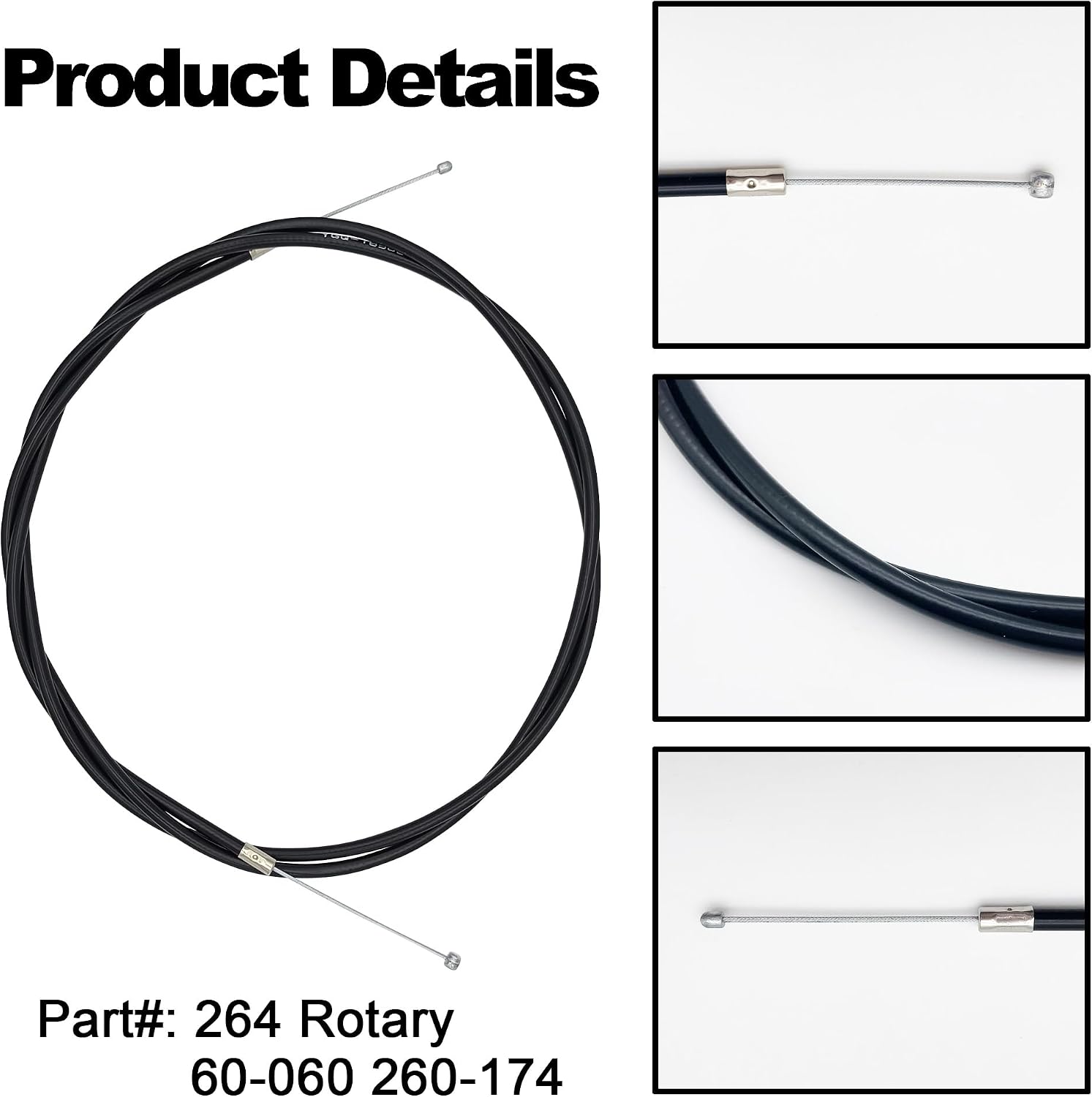 65 inch Universal Throttle Cable for Manco Mini Bike Minibike Go Kart Cart ATV Cycle 59 in Housing Length