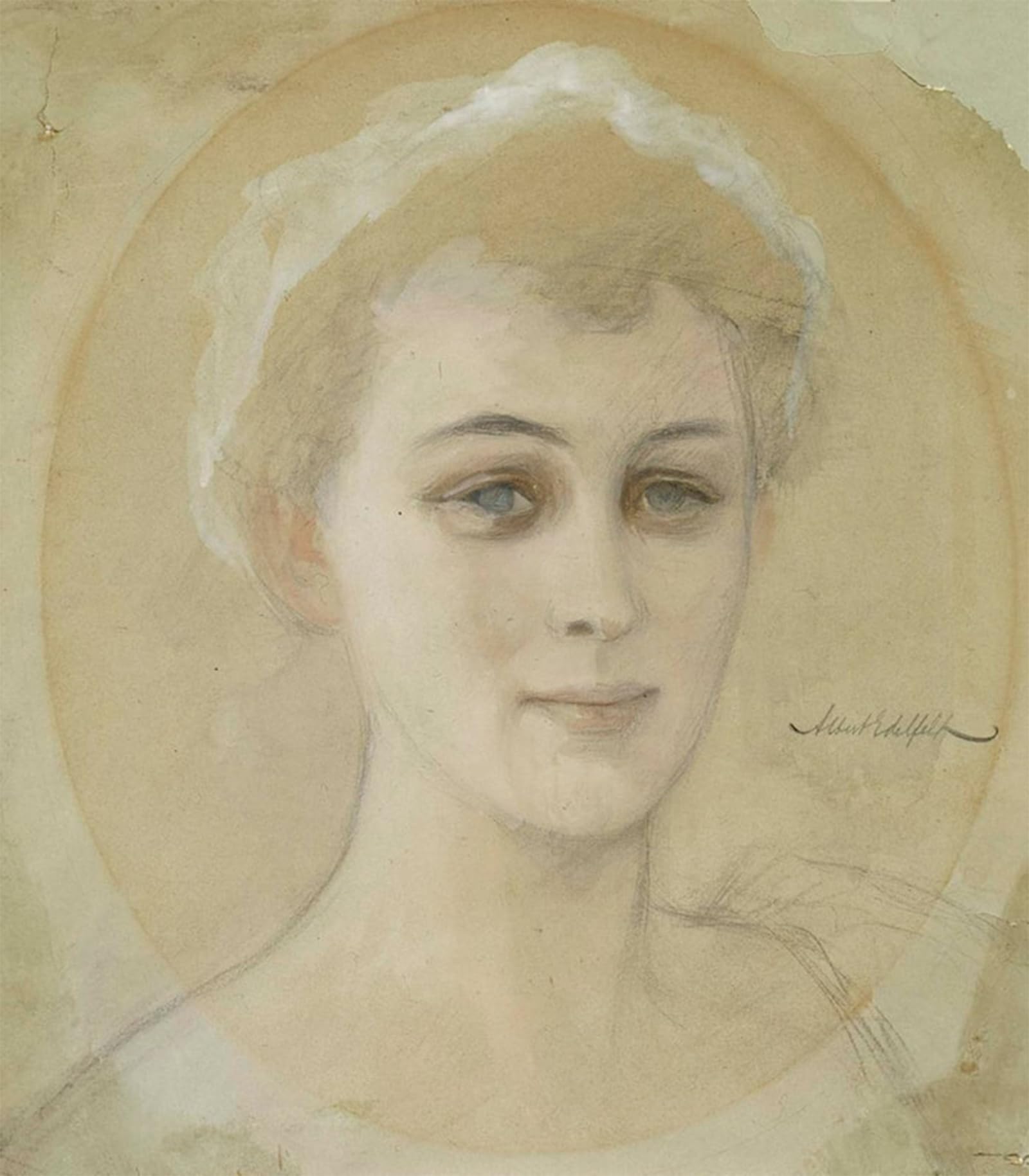 SERENDIPITP Aesthetic Poster Photo Wall Print Retro Picture Portrait Study of Baroness Naomi De La Chapelle by Albert Edelfelt Modern Wall Artwork for Home Decor 60x90cm