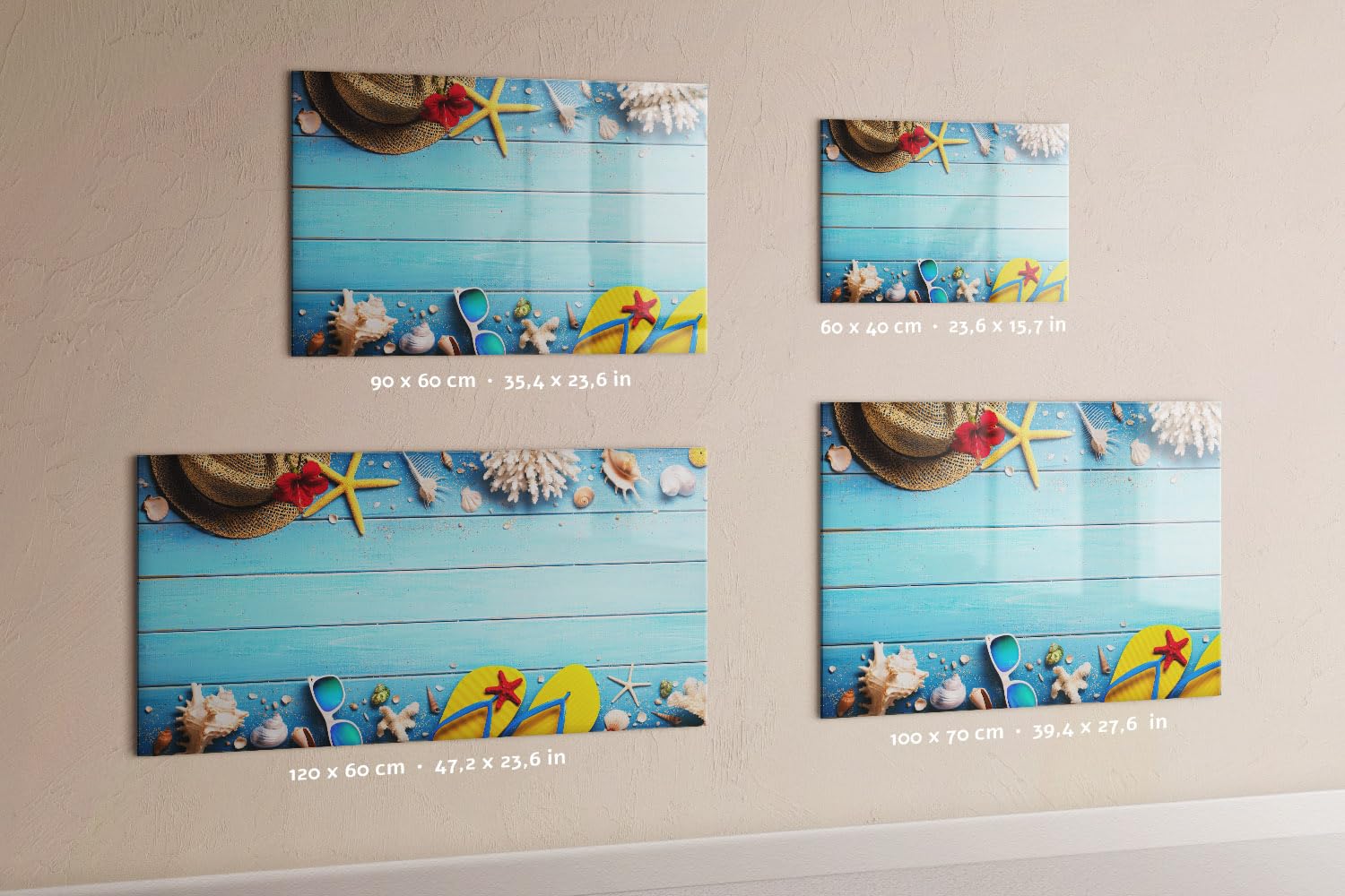Lavagna magnetica per ufficio 100x70 cm | Accessori da spiaggia