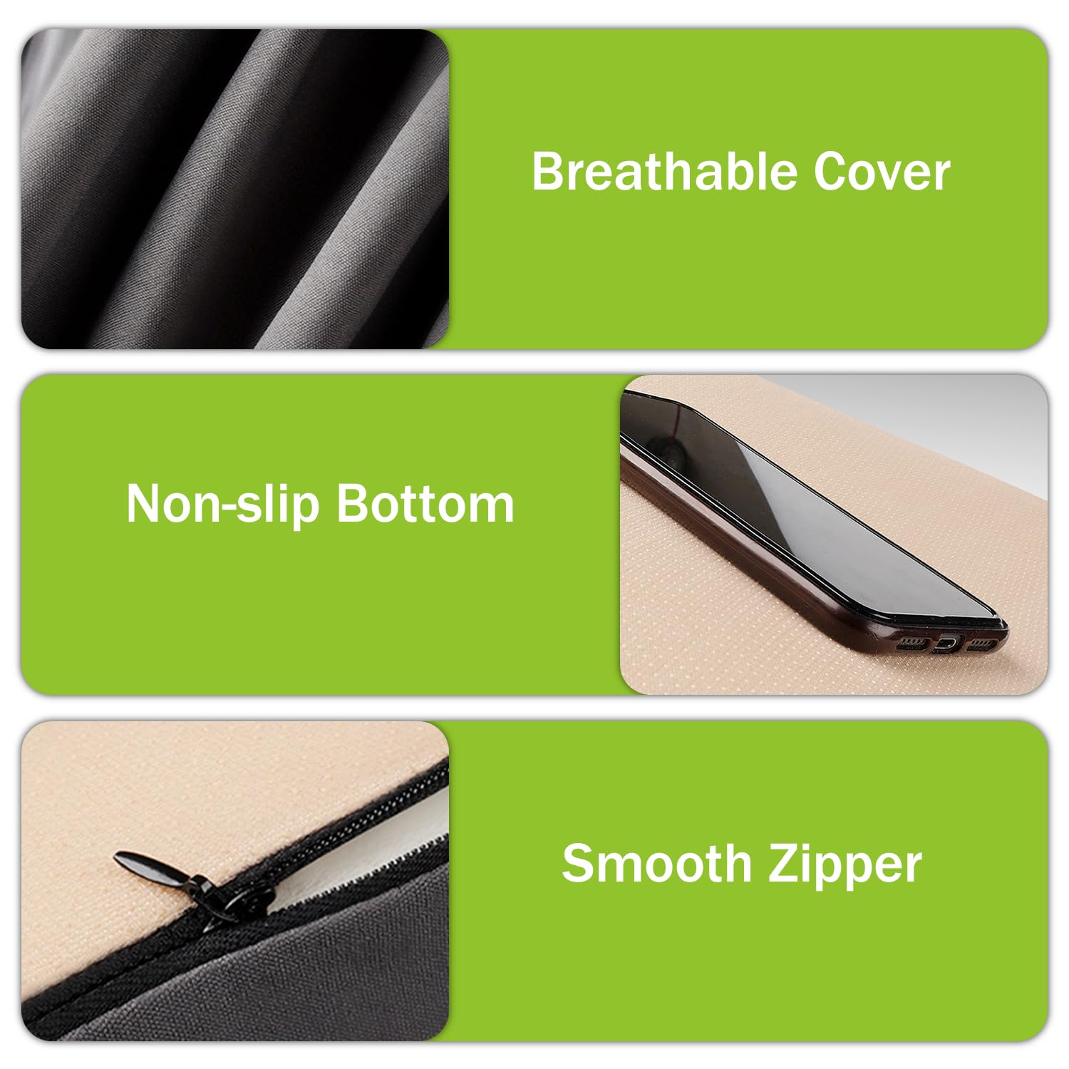 Cuscino per Sedile Auto, Cuscino in Memory Foam per Sedile Auto per Adulti, Cuscini per Sedile Auto per Guida, Cuscino per Sedile Auto Morbido e Confortevole per Altezza, Sedile Auto per