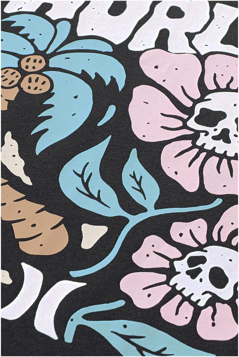 Hurley Girls' Flower SKEL T-Shirt (Big Kid)