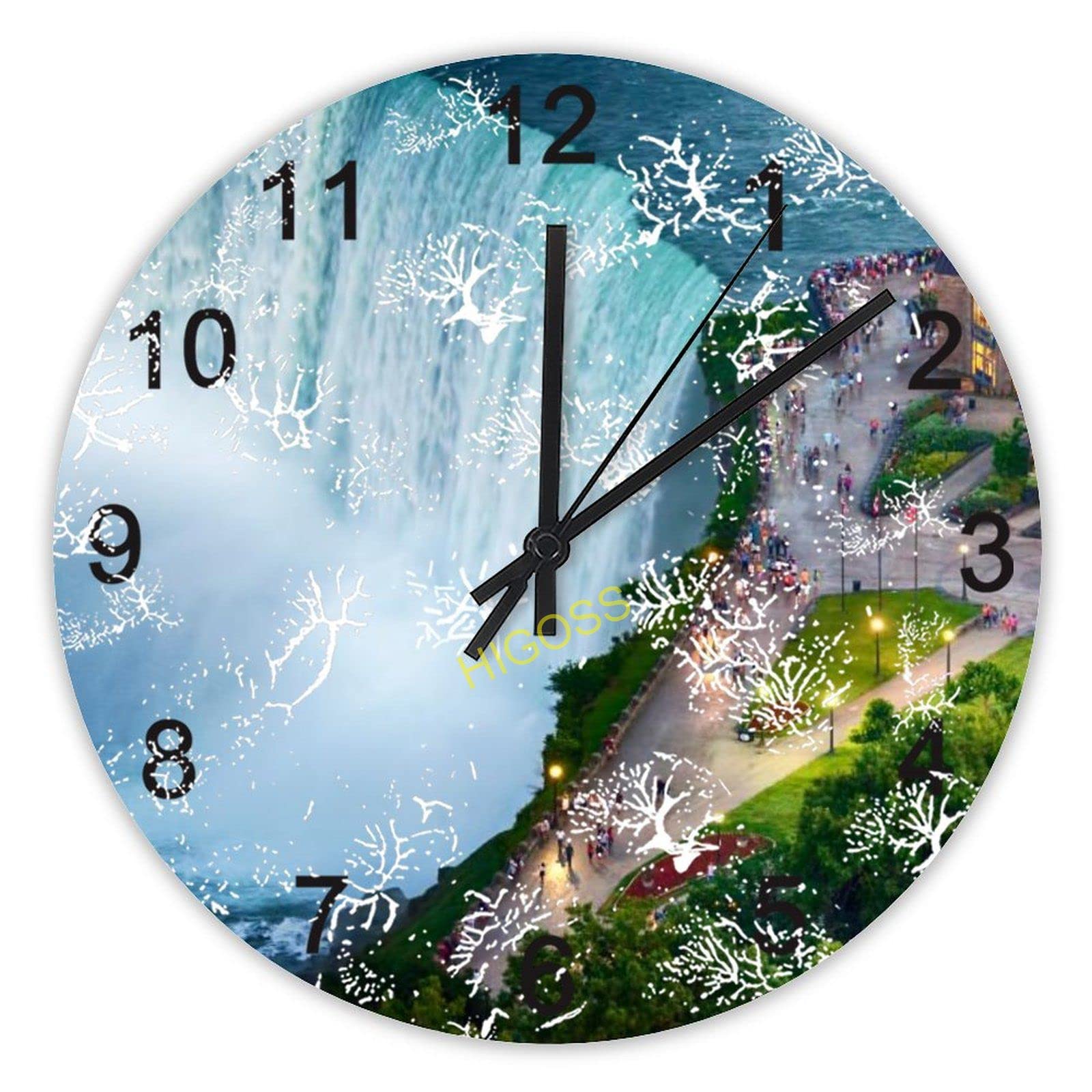 Horloge de bureau Niagara Falls décoration bois pour la maison