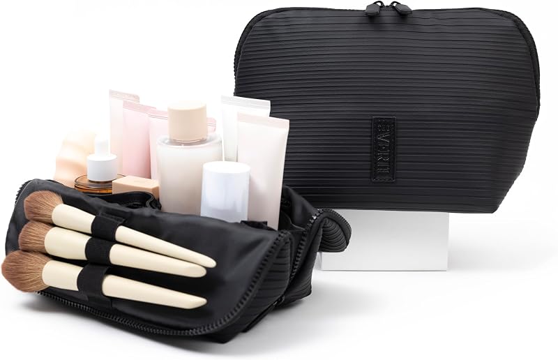 Necessaire vertical THE VERTI com zíper, 23 compartimentos, Onyx, Médio