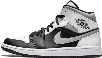 Nike Air Jordan 1 Mid - Black / White / Light Smoke / Grey