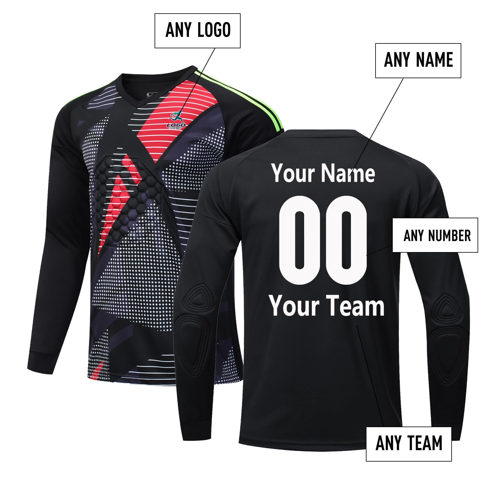 Uniformes de Gardien de But personnalisés pour Enfants, Adolescents, Hommes et Femmes, Maillot Adulte avec Sweat-Shirt éponge