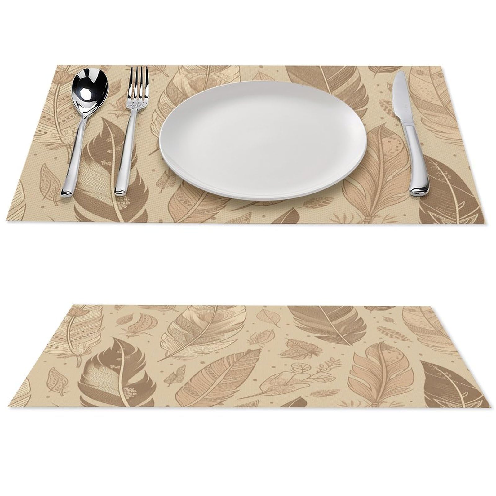 Sets de table PVC beige anti-tache et thermorésistants pour cuisine