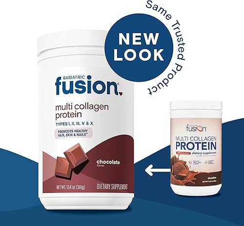 Miniatura 2 de Bariatric Fusion Polvo de proteína de colágeno múltiple con sabor a chocolate para pacientes bariátricos además de complejo de apoyo articular de