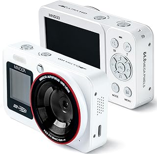 Minolta MND33 2VIEW 64 Megapixels AF Digital Camera with 4K UHD Video and Dual Front & Rear LCD (White)