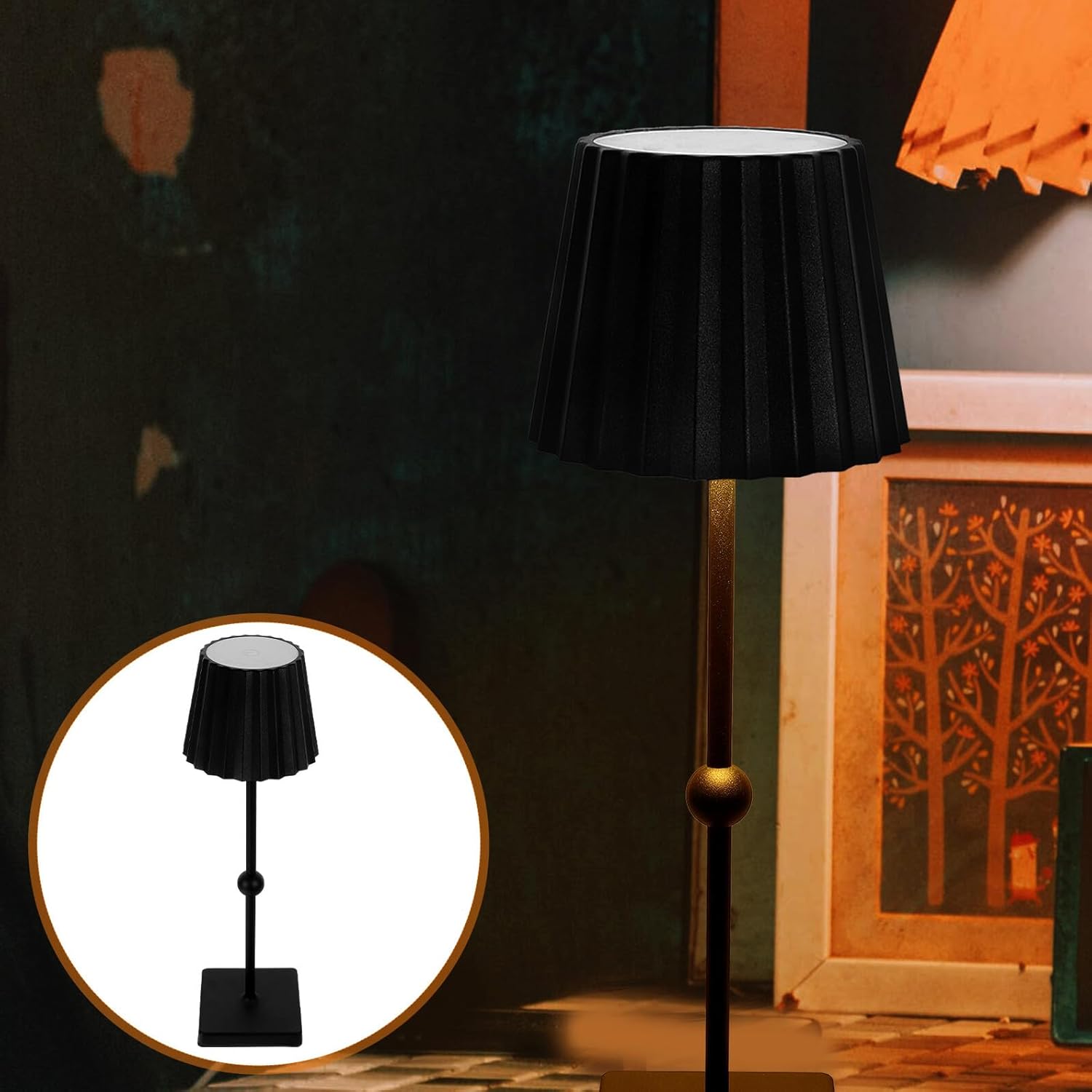 POPETPOP Touch Control Light Bedside Lamp with Soft Eye-Care Illumination Modern Nordic Aesthetic Nightstand Lamp for Bedroom Desk for Reading and Studying