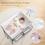Maydolly Baby Changing Table, Portable Foldable Changing Table, Waterproof Diaper Changing Station, Adjustable Height Changing Station, Mobile Nursery for Newborn and Infant