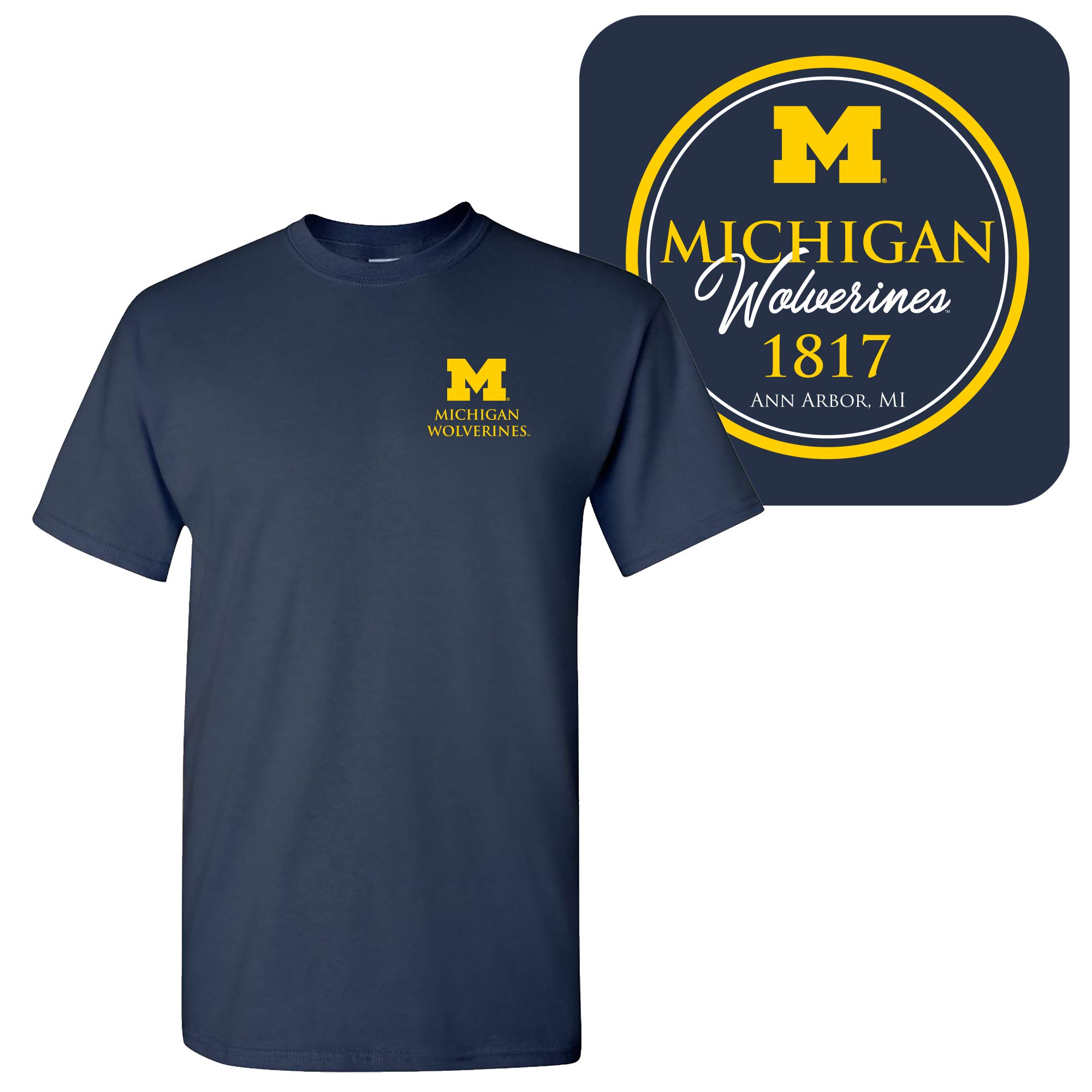 UGP Campus ApparelNCAA Classic Circle, Team Color T Shirt, College, University