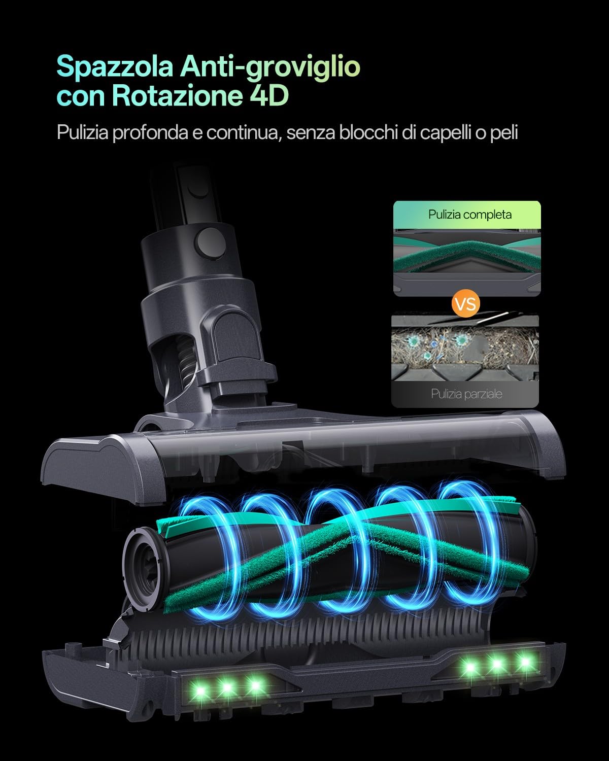 Vexilar Aspirapolvere Senza Fili Potente 65000Pa/ 60Min, V15Max Aspirapolvere Lavapavimenti,Antigroviglio,Scopa Elettrica Senza Fili Potente Aspirapolvere Senza Sacco per Pavimenti/Tappeti