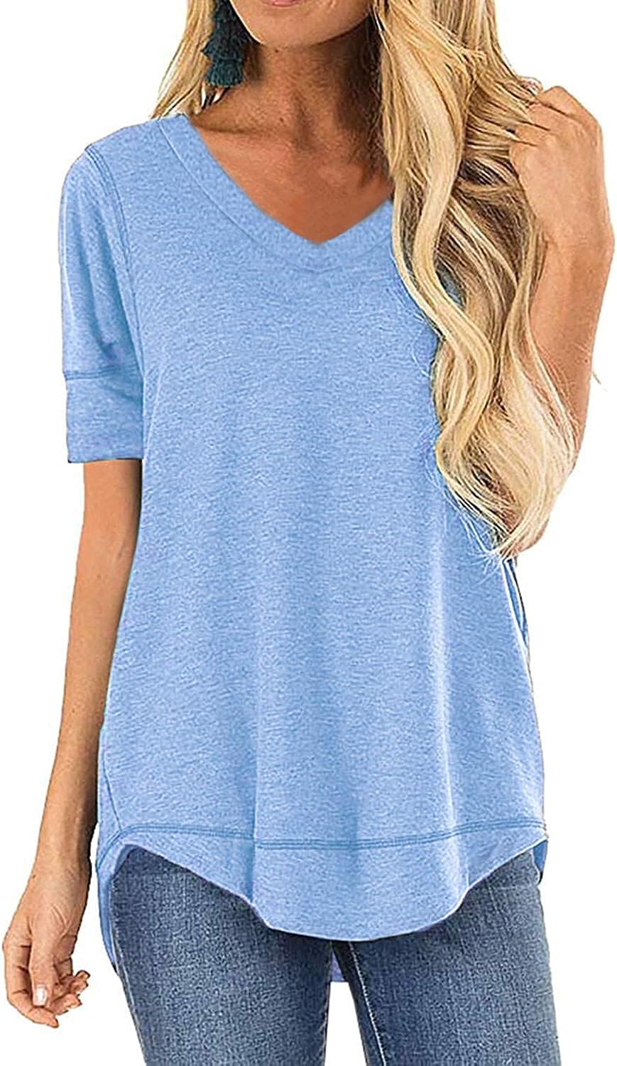 Vneck Lightblue