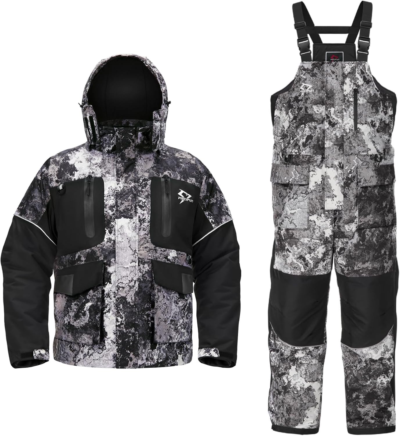 Piscifun Bundle Ice Fishing Bibs, Floating Waterproof