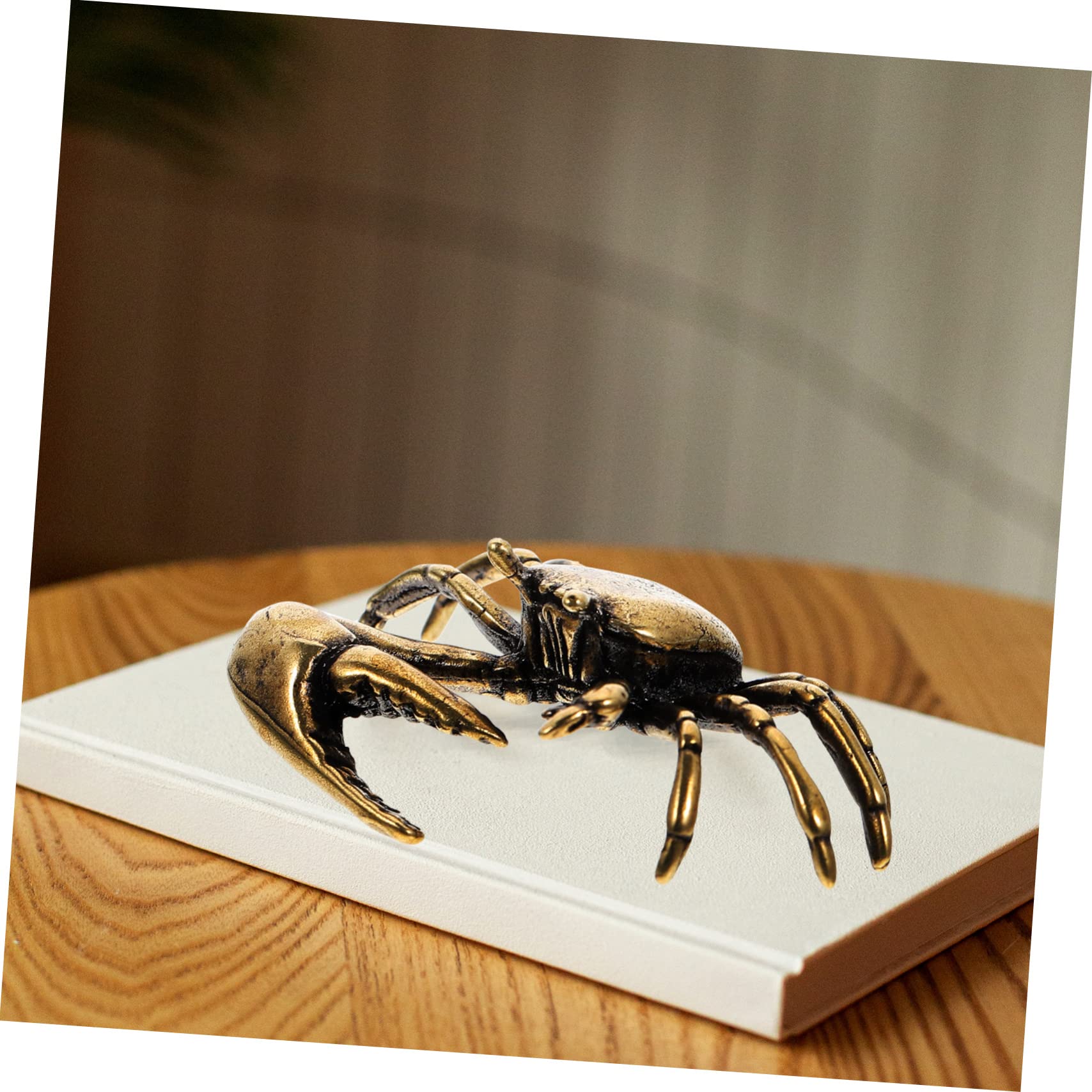 Krab polystone messing | Zus & Zo Oostburg | Unieke cadeau's vindt u hier