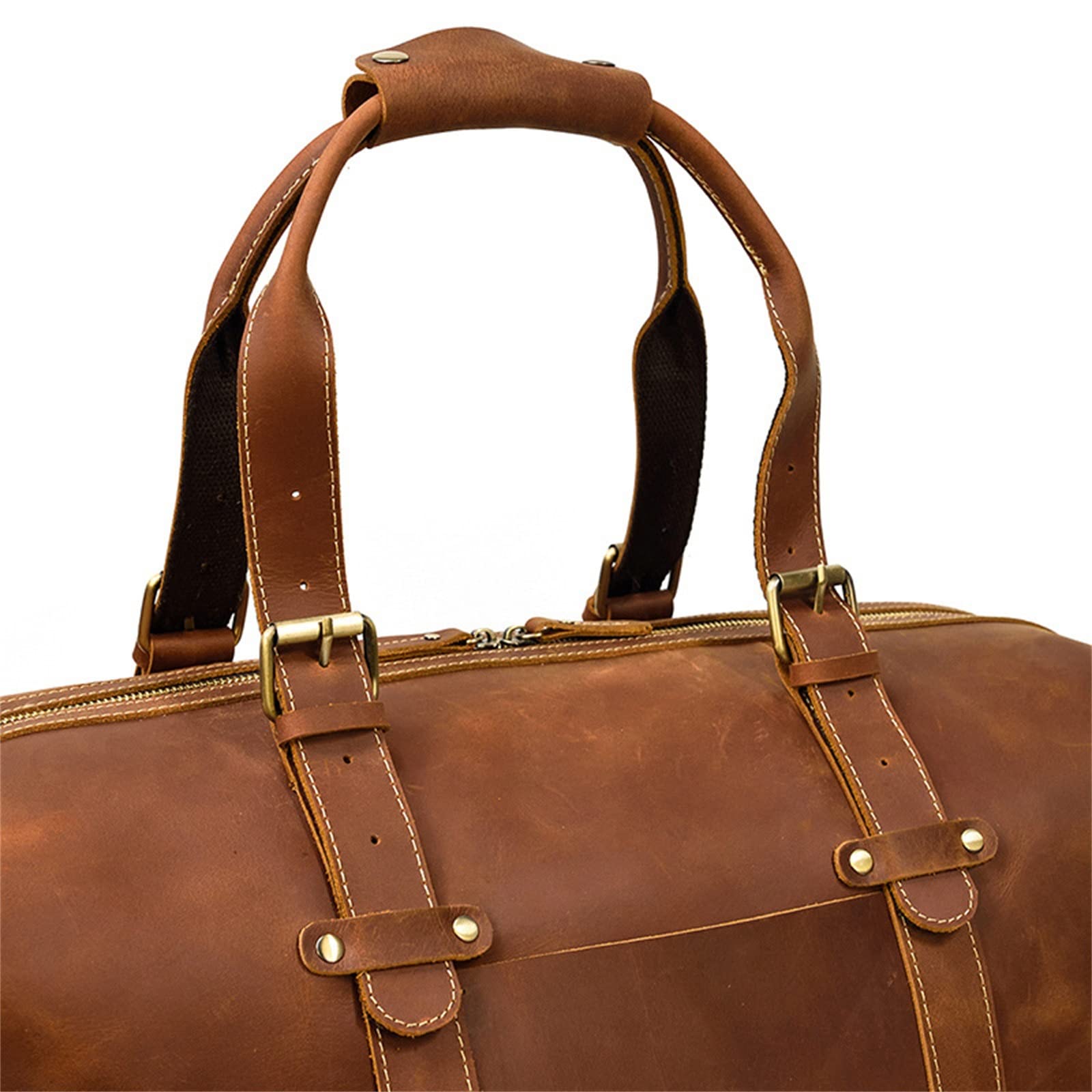 Bolso de Equipaje de Mano para Hombre Bolso de Viaje Cuero for Hombres Bolsas Equipaje Gran Capacidad Retro para Mujeres Hombres