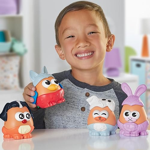 Miniatura 6 de POTATO HEAD Pet-Tato Tots, conjunto temático de mascotas con 31 partes y piezas más estuche de transporte con ruedas, juguetes para niños pequeños
