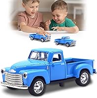 AGSIXZLAN Little Blue Truck Toy 1:32 Alloy Pull-Back for Toddlers Boys Girls Ages 2-8, Open Doors, Driveable Fun Gift