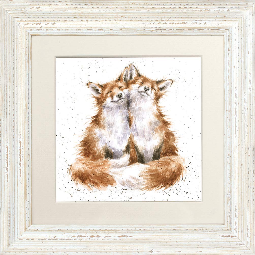 Wrendale Designs Distressed White - 'Contentment' Framed Card - White