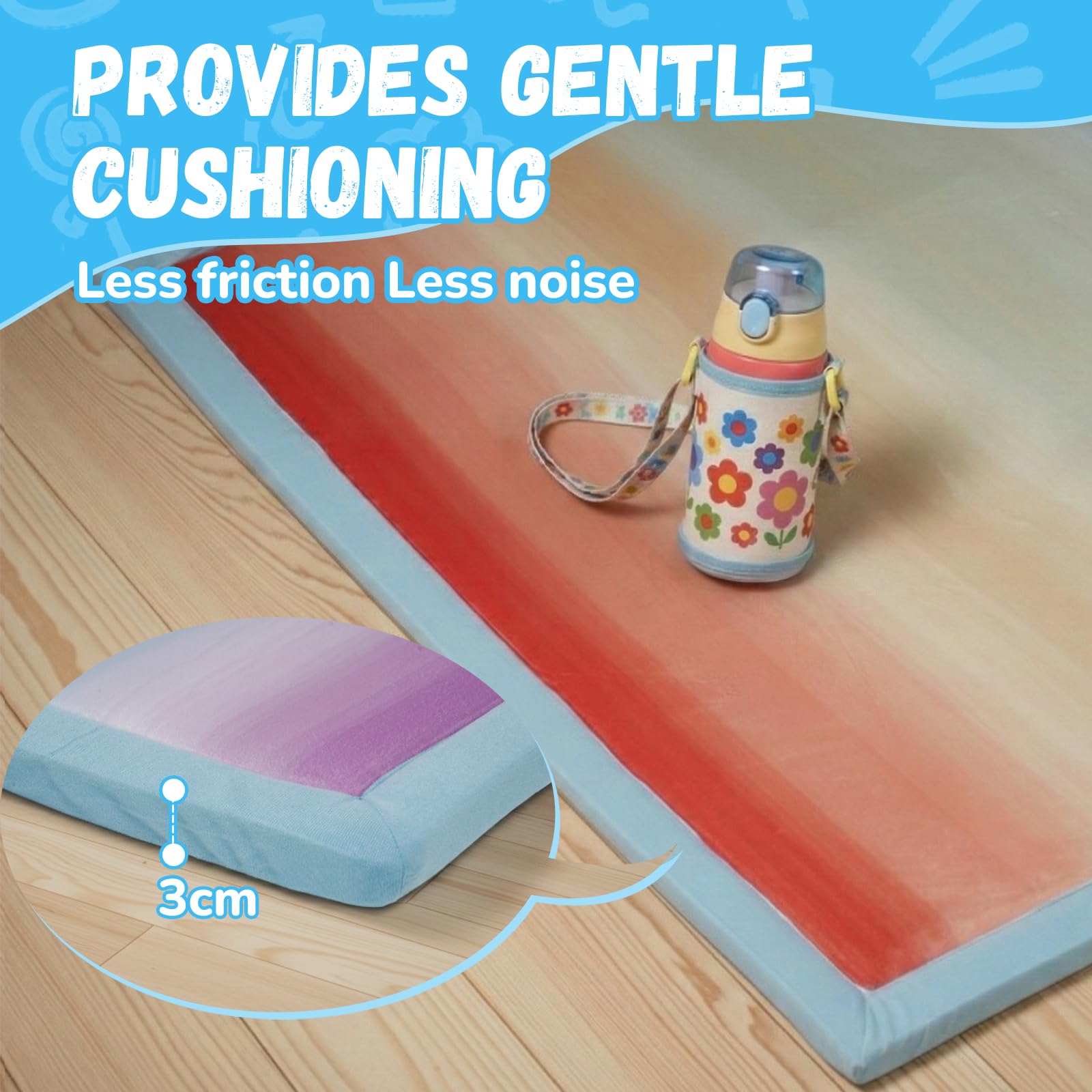 jxgzyy Grande tappetino da gioco per bambini, spessore 3 cm, in memory foam, con retro antiscivolo, super morbido, in velluto sintetico, tappeto per la cameretta dei bambini, 120 x 180 cm, colorato