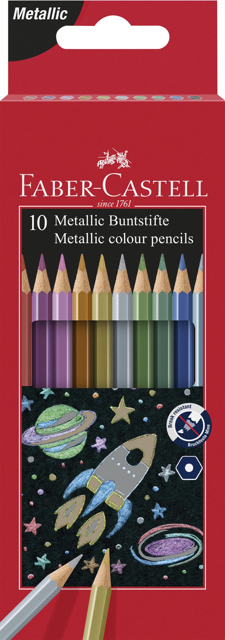 201583 Metallic Colour Pencil (Pack of 10)