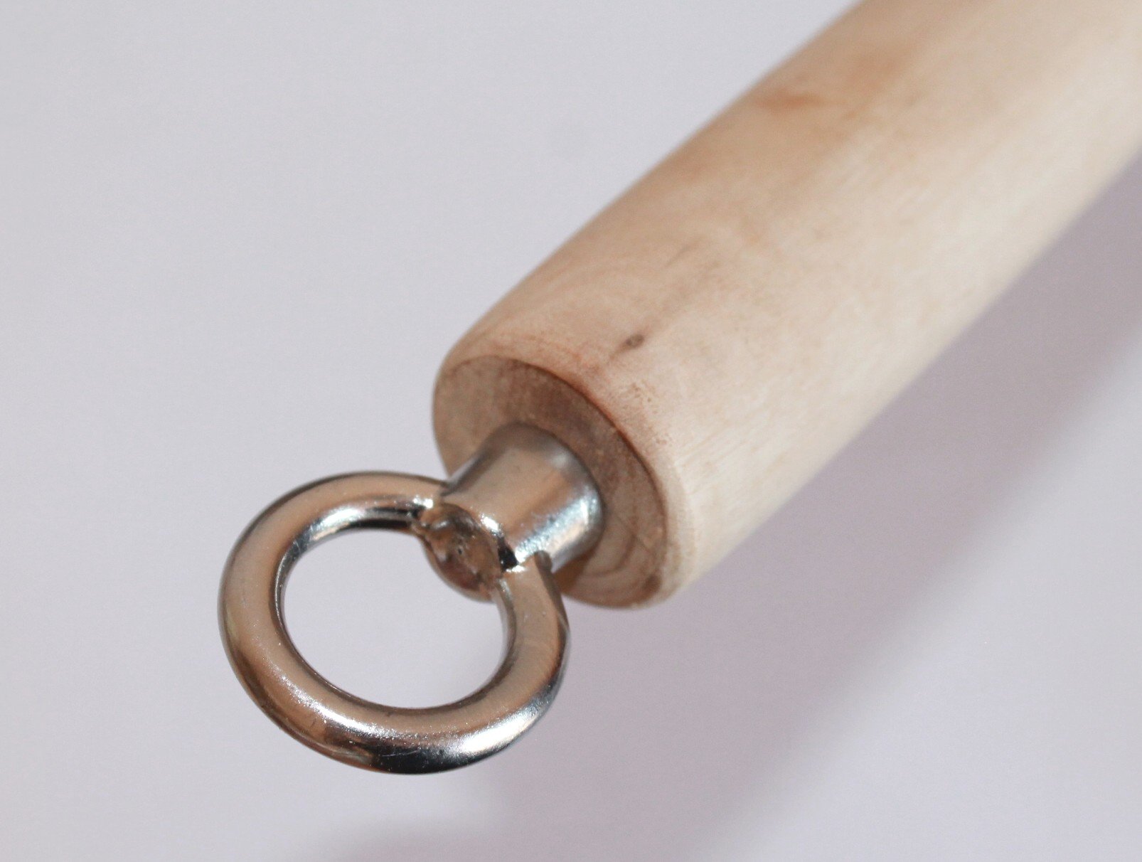 Wok Fondo Arrotondato, Ø 40 cm, per Gas, con manico in legno anche da appendere