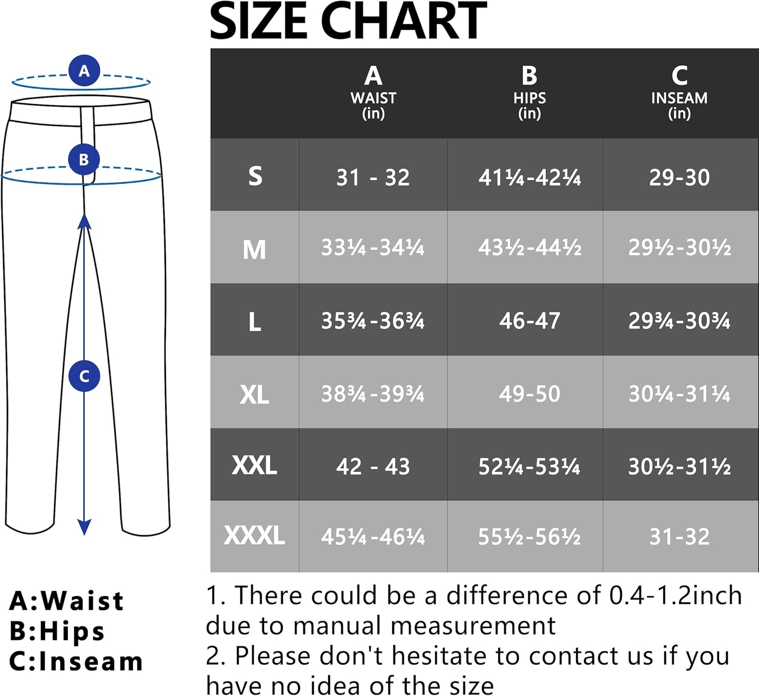 Little Donkey Andy Winter Warm Fleece Lined Pants for Men Water Resistance Outdoor Cargo Snow Ski Hiking