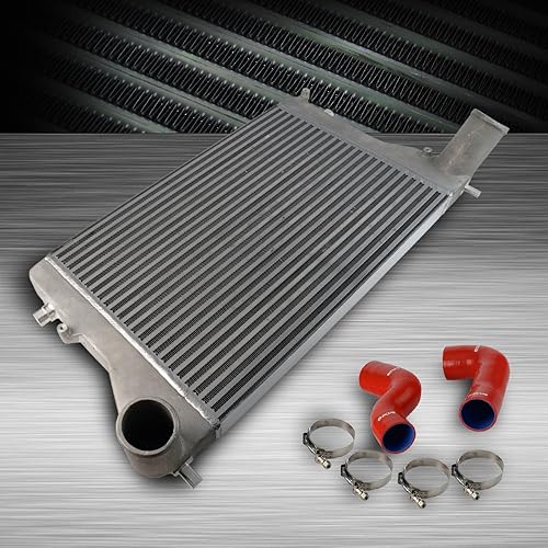 Miniatura 12 de G-PLUS Intercooler de aluminio atornillado de montaje lateral compatible con VW 2002-2005 compatible con JETTA GOLF GTI MK4 1.8T Turbo Kit Plateado