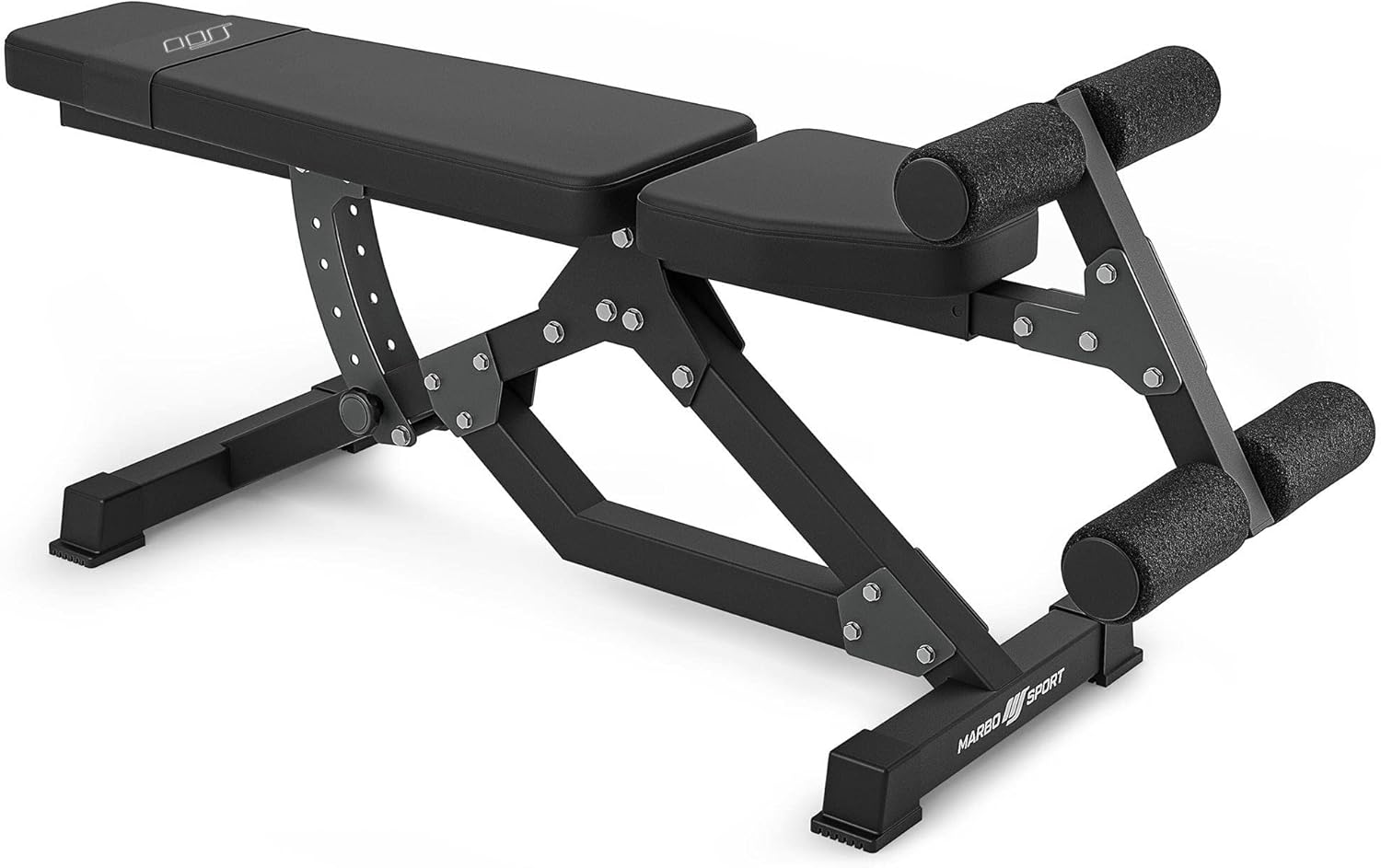 Marbo Sport MS-L110 2.0 Abdominal Trainer, Backrest Tilt Adjustment, Adjustable Leg Support, EVA Foam Cushion, Reinforced Padding, Sturdy Durable Construction, Made in the EU