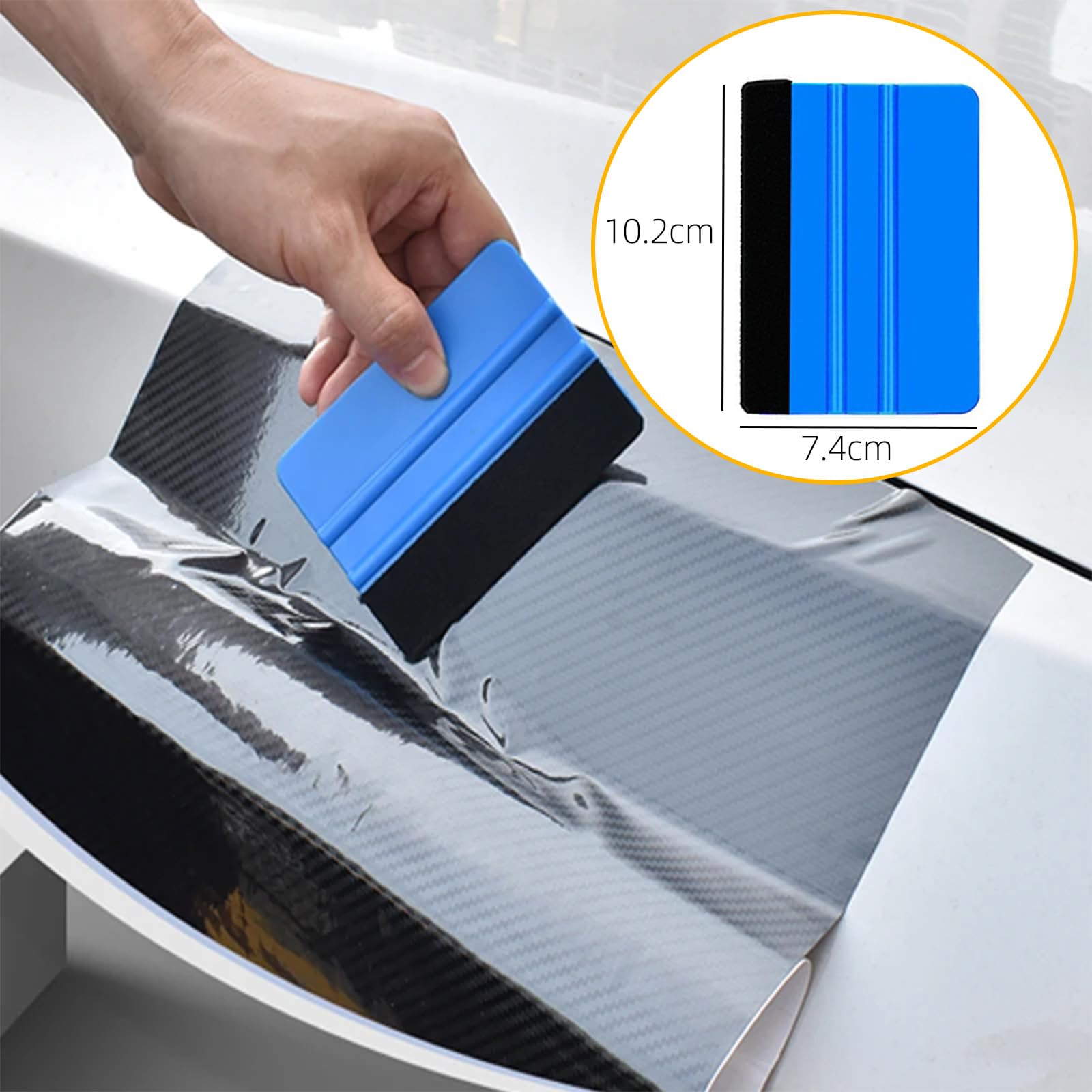 8-Piece Vinyl Wrap Tool Kit, Professional Window Tint Film & Car Vinyl Wrap Tools with 21cm Squeegee, Trimmer & 10 Felt Tools - Image 4