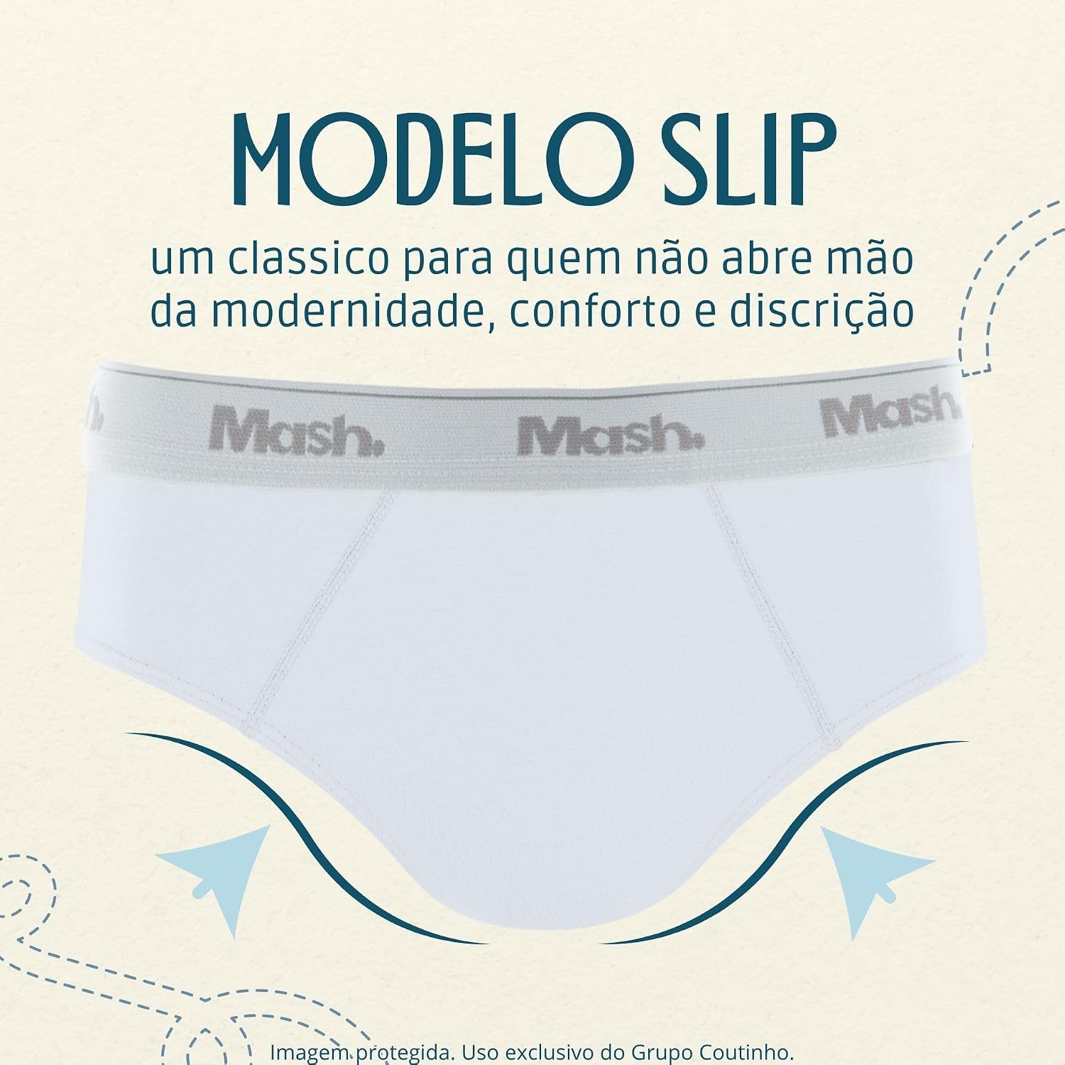 Kit 6 Cuecas Mash Slip Algodão Cotton Hipoalergênica Masculina Kit 6 Cuecas Mash Slip Algodão Cotton Hipoalergênica Masculina