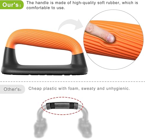 Miniatura 4 de Kipika Barras de Flexiones, Soportes de Flexiones, Manijas de Flexión Antideslizantes de Plástico Suave, Almohadilla Antideslizante Inferior, Equipo