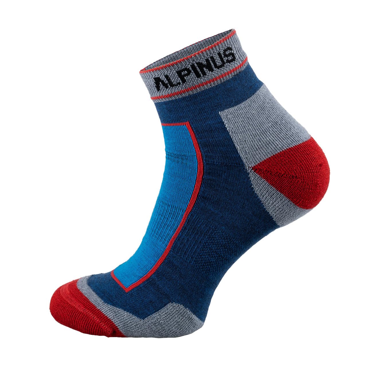 Alpinus Skarpety merino coolmax Sveg Low niebiesko-czerwone para FI18451