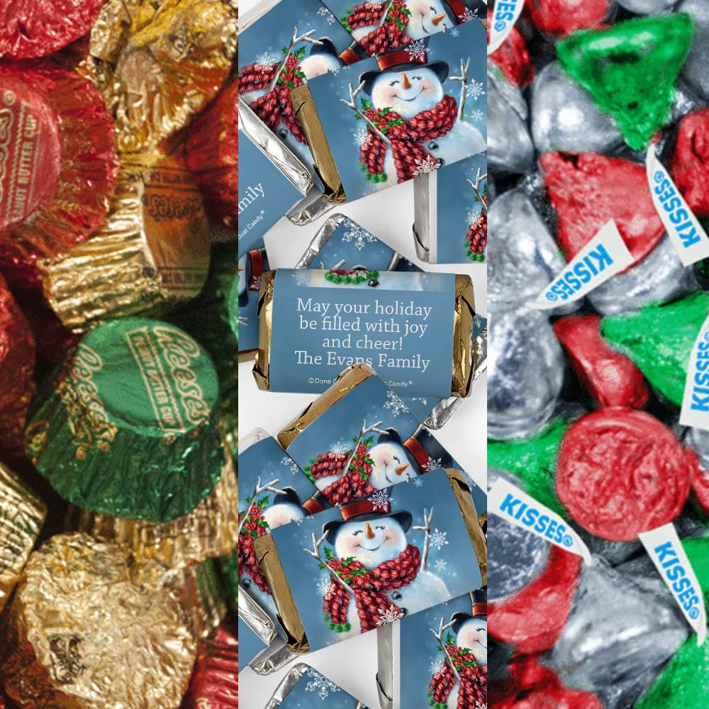 Amazon.com : 200pcs Personalized Christmas Candy Party Favors Chocolate Kit, (Custom Wrapped