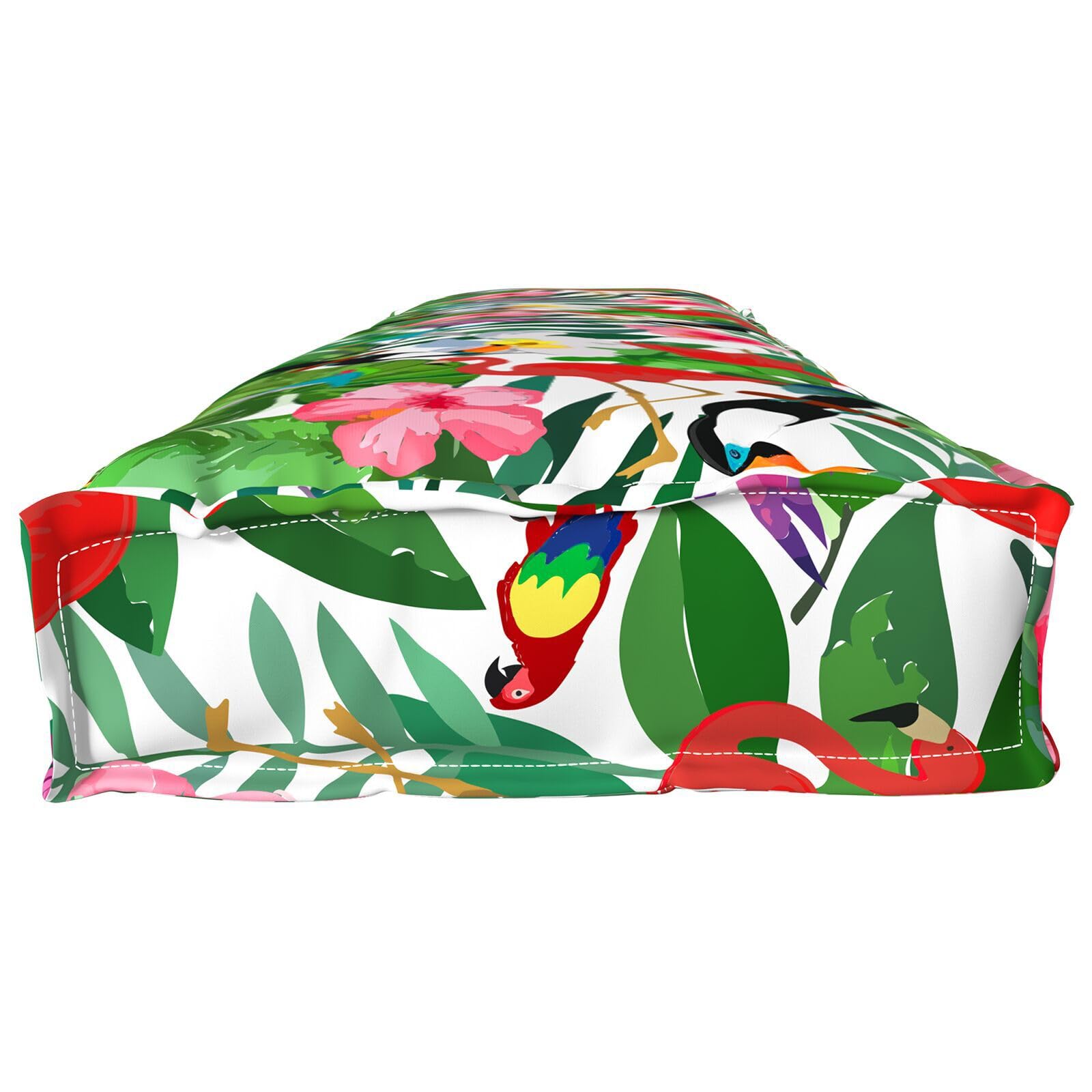Tropikalna poduszka na ławkę w dżungli 200 x 40 x 8 cm tkanina Oxford ze zdejmowaną poszewką i kwiatowym wzorem do użytku na zewnątrz i wewnątrz, trwały materiał poliestrowy