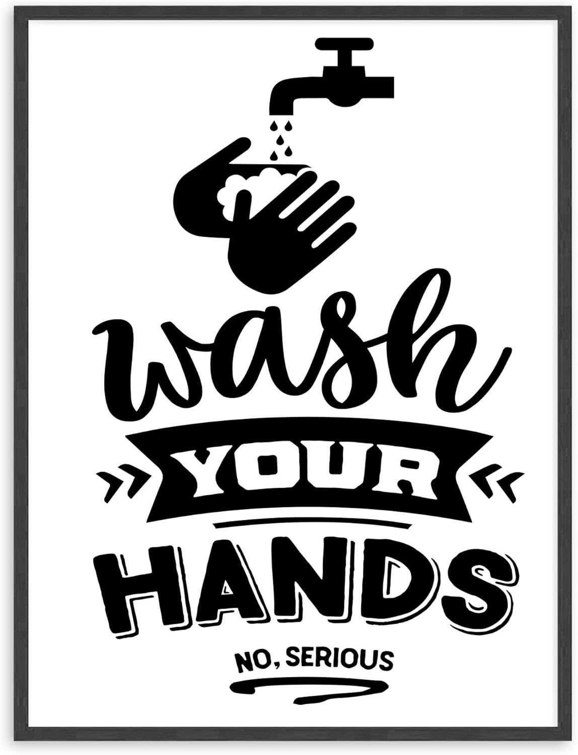 Wash Your Hands Wall Decor Bathroom Quotes and Sayings Wall