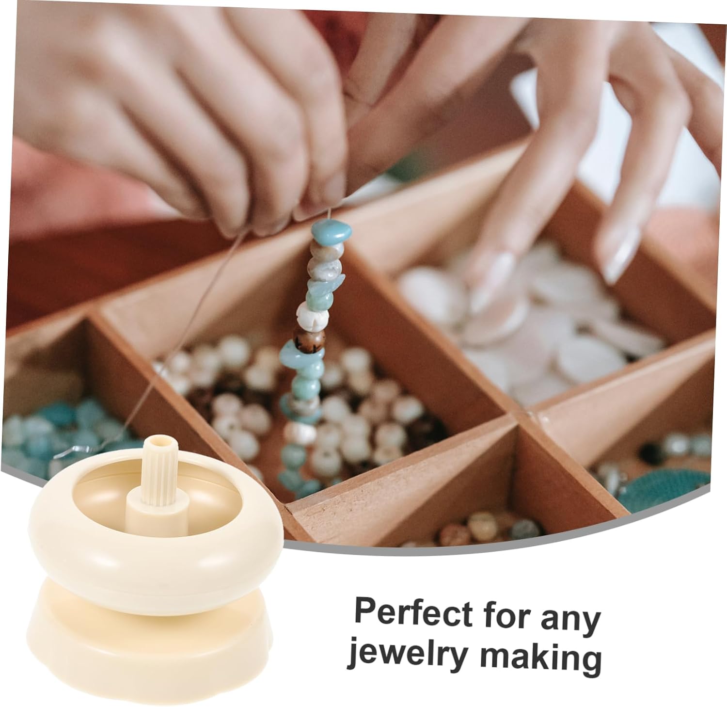 CORHAD Efficient Bead Jewelry Making Plastic Bead Spinner Tool for DIY Bowls Anklet Crafting