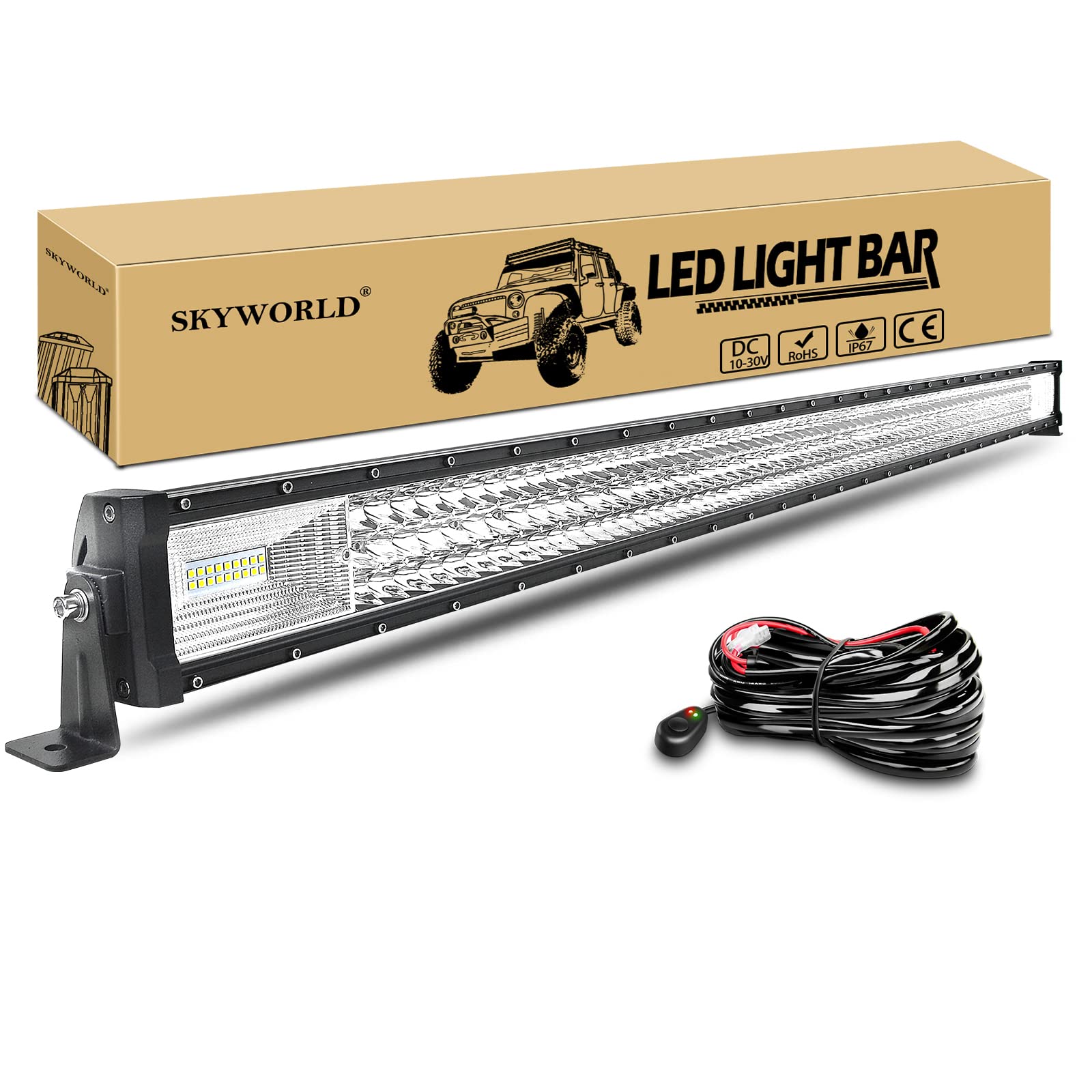 Amazon | SKYWORLD LED作業灯 52インチ 675W LEDライトバー 車 ワーク
