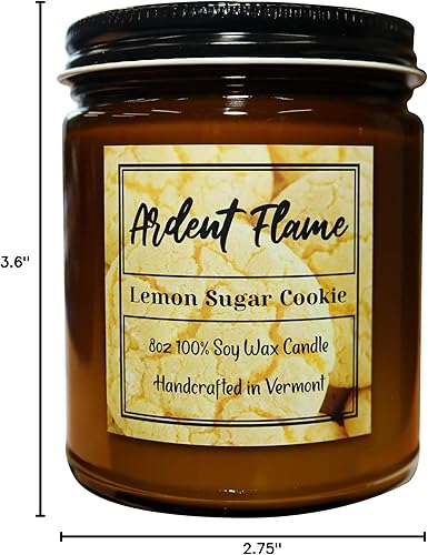 Miniatura 8 de Velas  Galleta de azúcar de limón  Vela de cera de soja 100% natural para decoración del hogar  Altamente perfumada  Fragancia premium  Hecho a mano