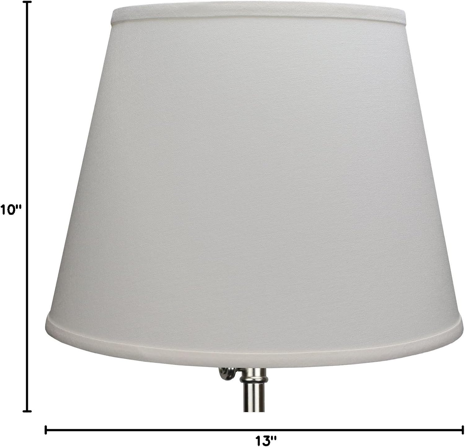 FenchelShades.com Lampshade 9" Top Diameter x 13" Bottom Diameter x 10" Slant Height with Washer (Spider) Attachment for Lamps with a Harp (Linen Cream)