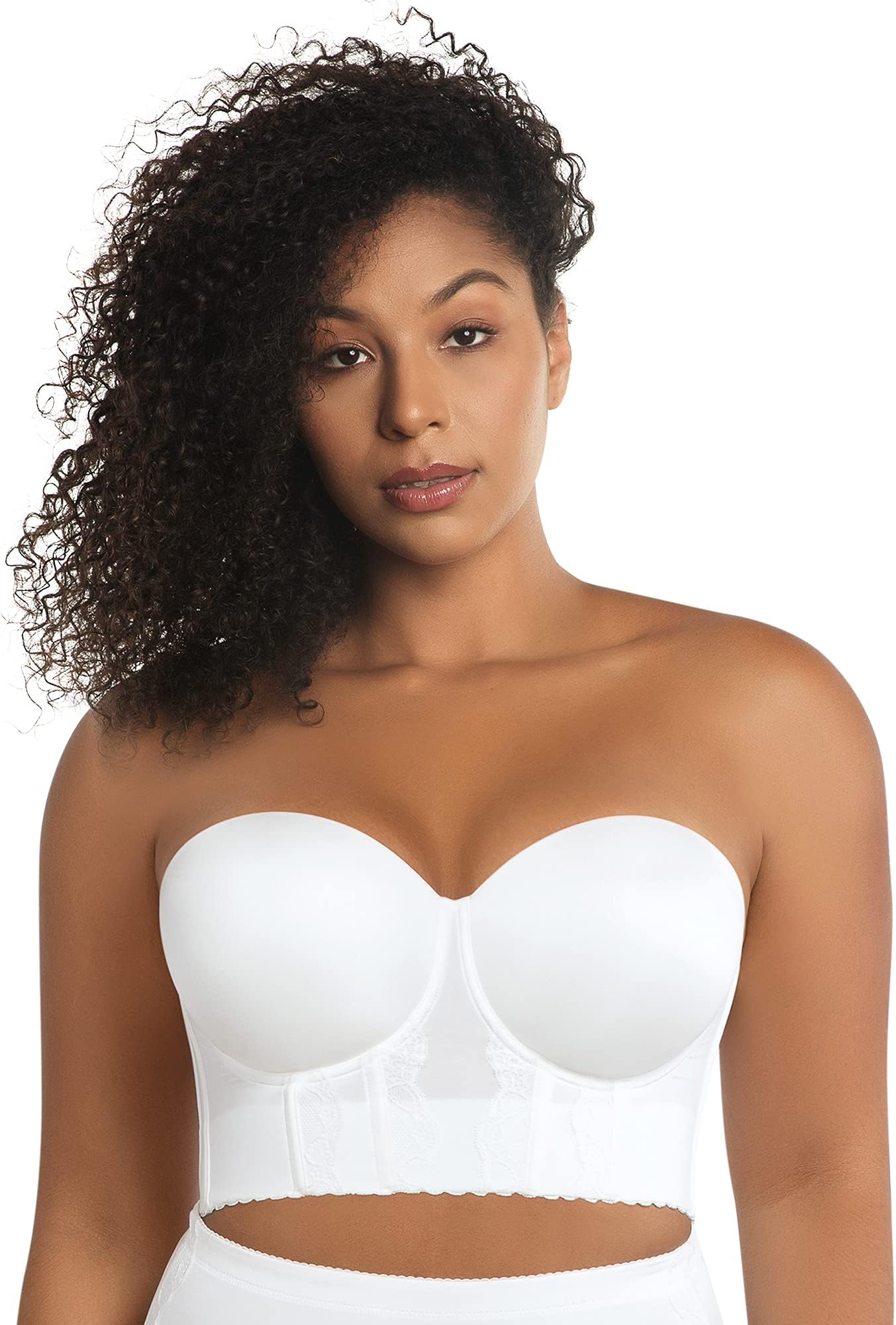 Elissa P50116 Women's Full Bust and Full Figure Strapless Longline Bra