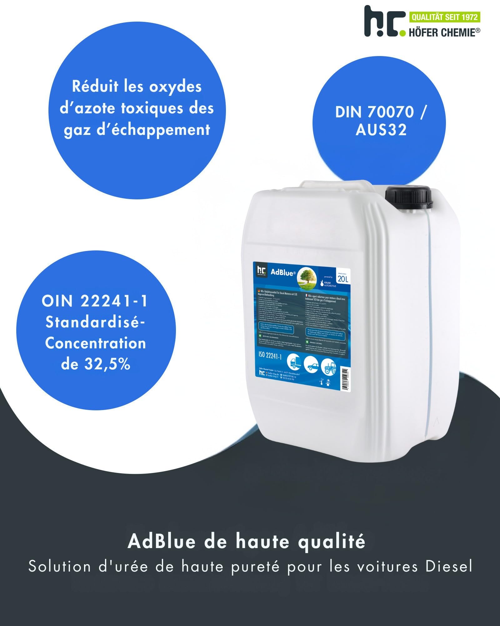 2 x 20L AdBlue® - en bidon de 20 L - ISO 22241-1